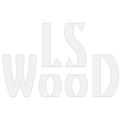Logo LS Wood carré sur fond transparent