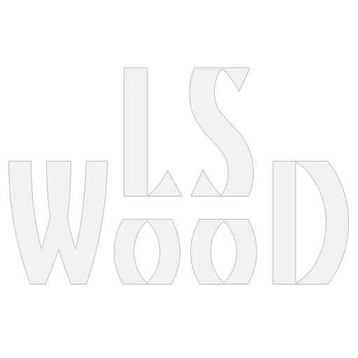 Logo LS Wood carré sur fond transparent